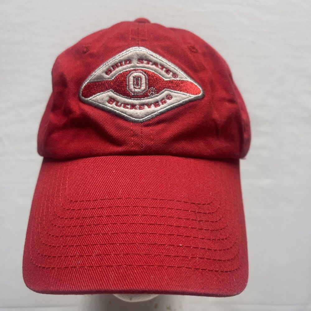 Vintage Cap OSU Buckeyes Columbus Hat Strap Back One Size Red Ohio State Unisex